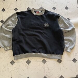 Rawlings Varsity Style Crewneck‎ Sweatshirt Navy Gray Men's L